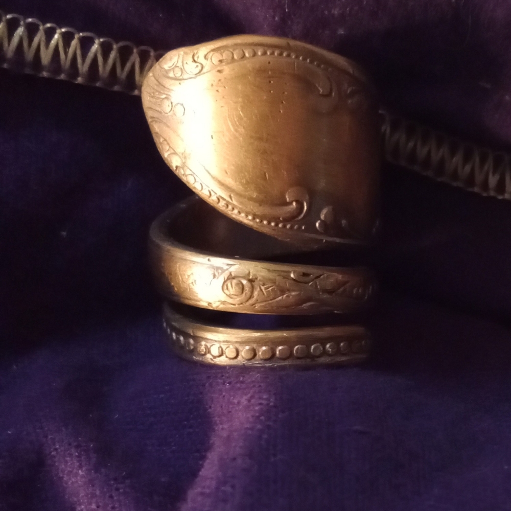 Silver antique spoon ring